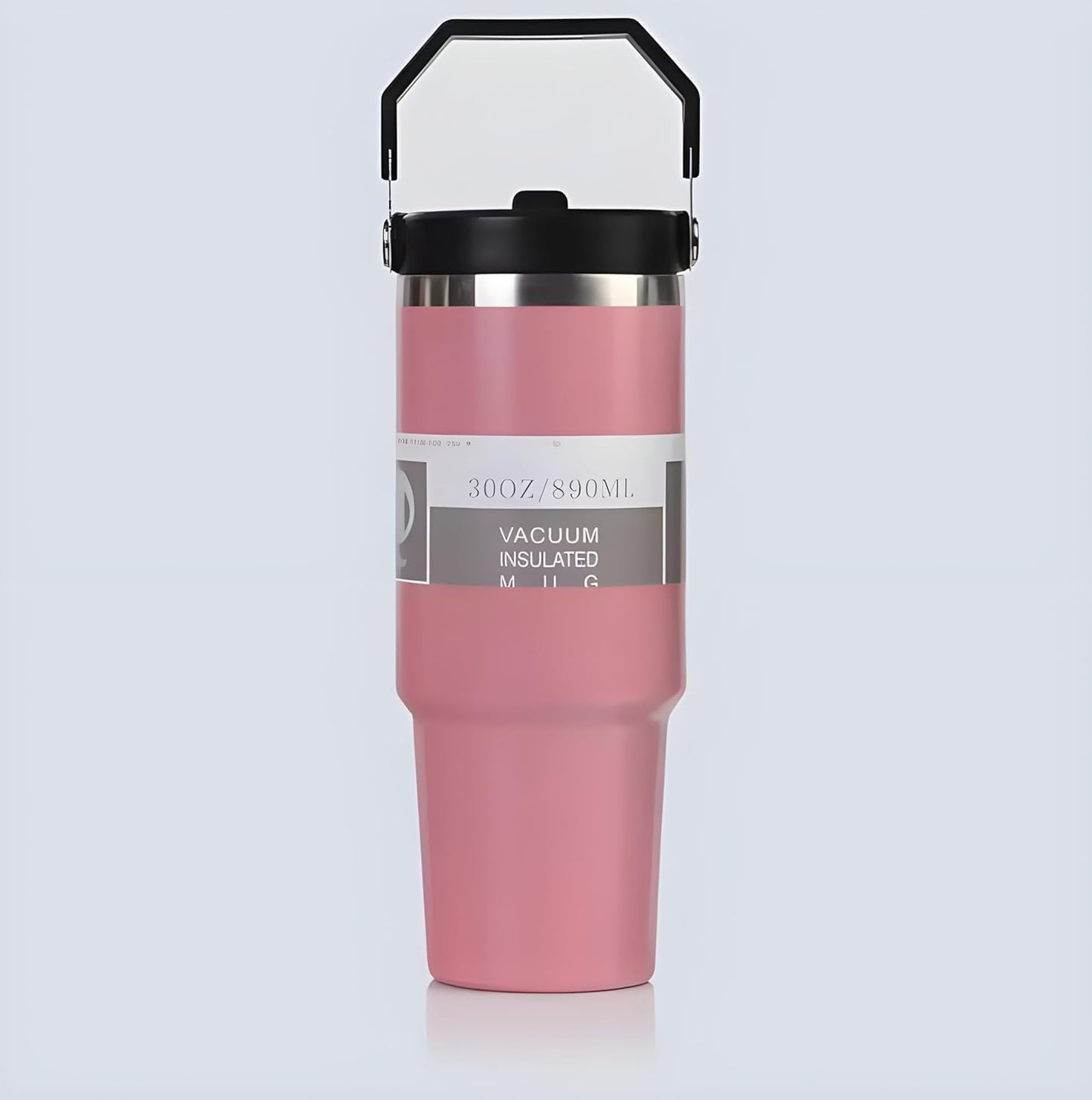 TR 30 oz Tumbler with Handle, Vacuum Insulated Water Bottle with 2-in-1 Lid and Straw,