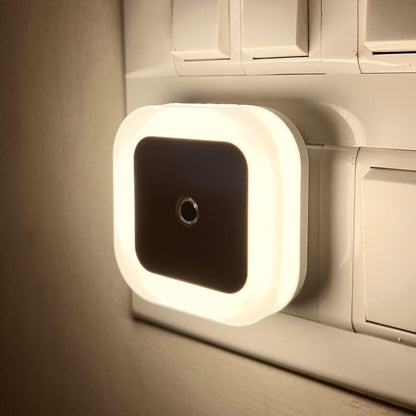 The LED Night Light Sensor Control Square Lamp Energy-Saving, Perfect for Kids' bedrooms with Soft, Automatic Lighting Safe and durable-ME-107