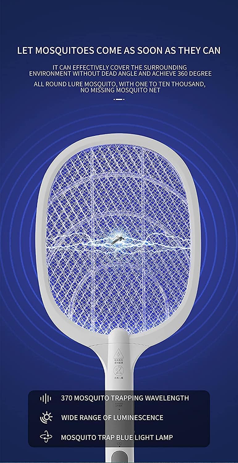 Rechargeable Fly Mosquito Racket Bat in-Built UV Lamp