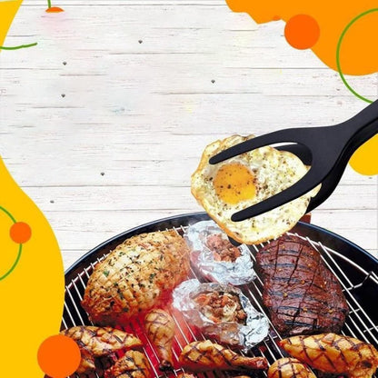 2 in 1 Grip and Flip Spatula Tongs Egg