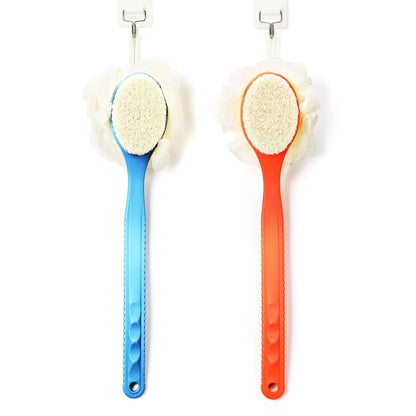 Shower Body Brush With Bristles And Loofah