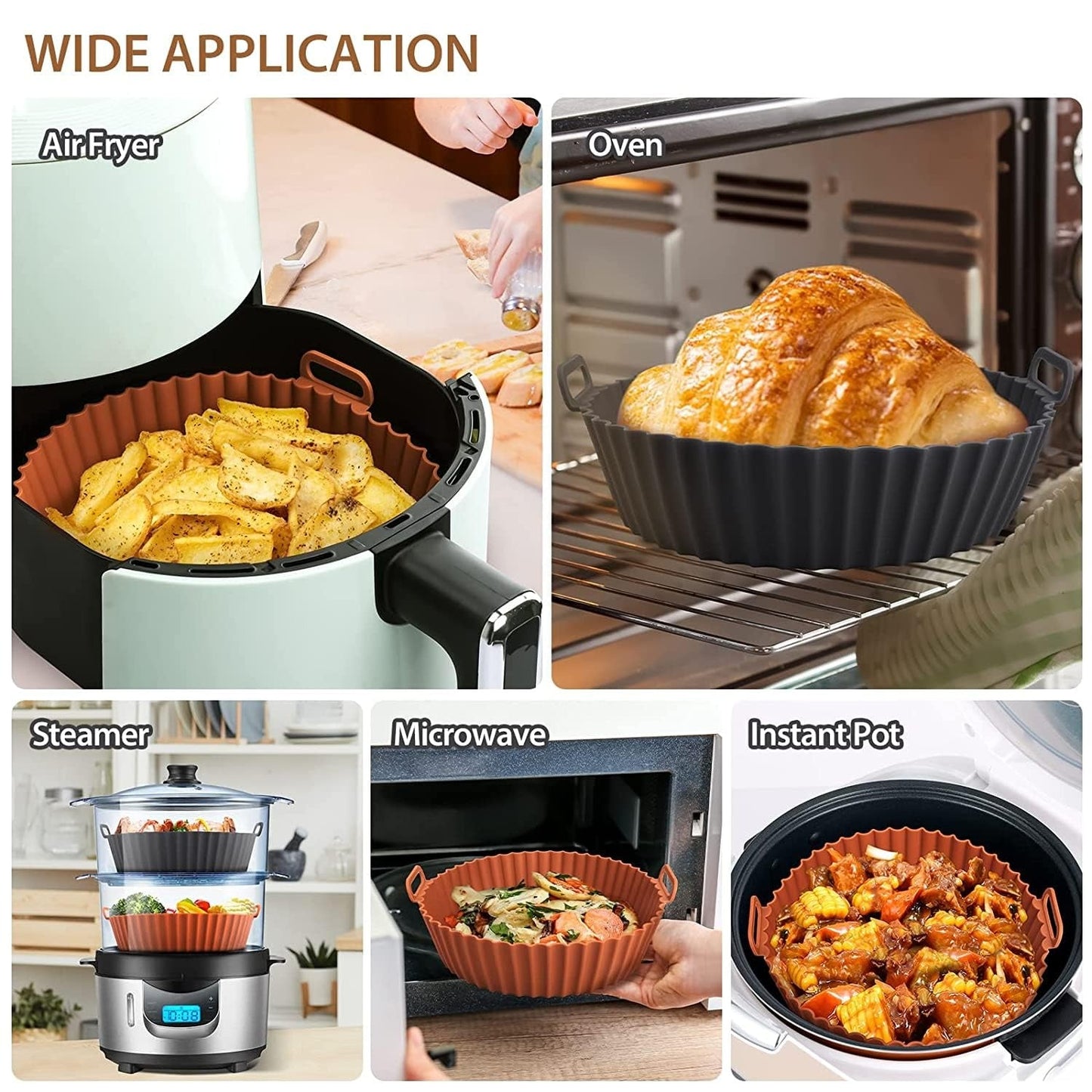 Air Fryer Silicone Reusable Baking Trays