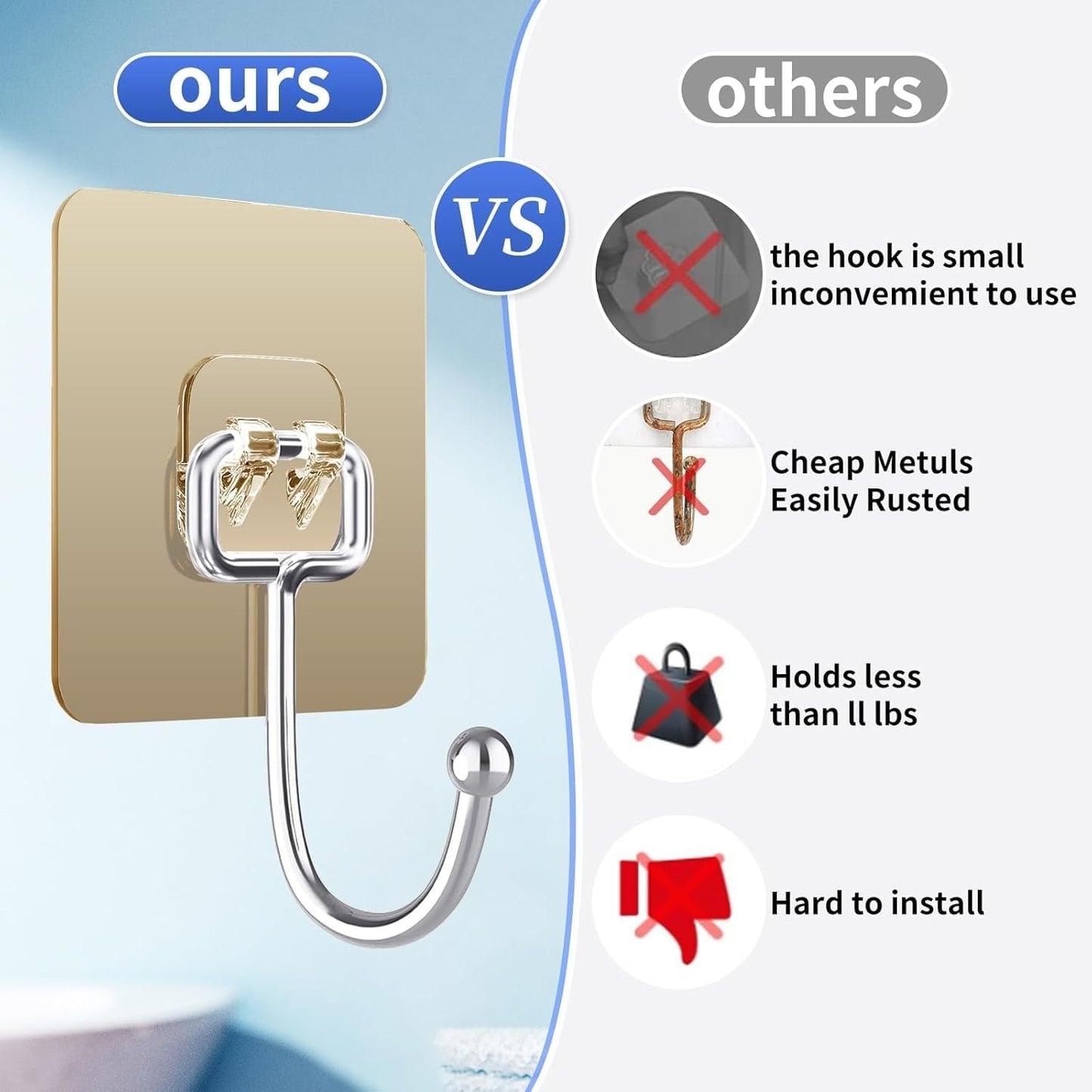 Golden Large Hooks For Hanging
